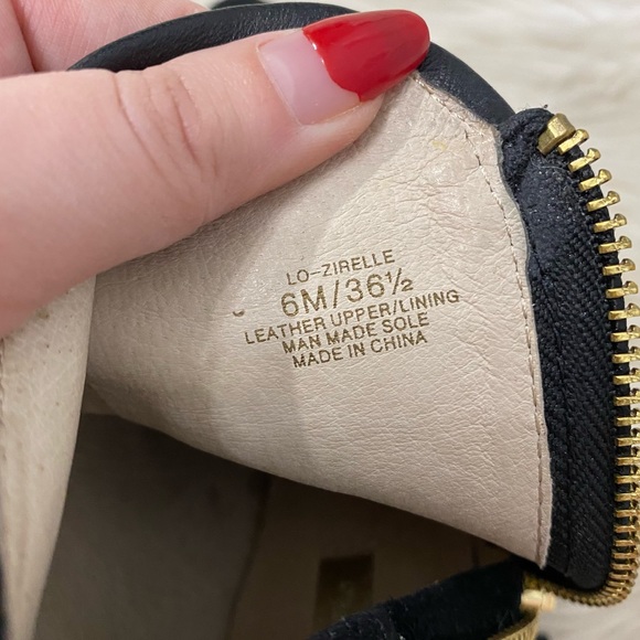 Louise et Cie Black Suede Leather Good Zipper Heel Ankle Booties - Picture 8 of 11